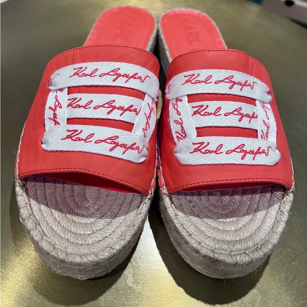 Karl Lagerfeld Paris - Cherie Logo Slip-on Espadrille Size 9 is Chic and Stylish